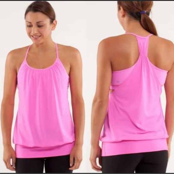 lululemon athletica Tops - Lululemon No Limit Tank - Pow Pink Light / Heathered Pow Pink